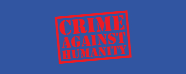 Crime Against Humanity Text Image